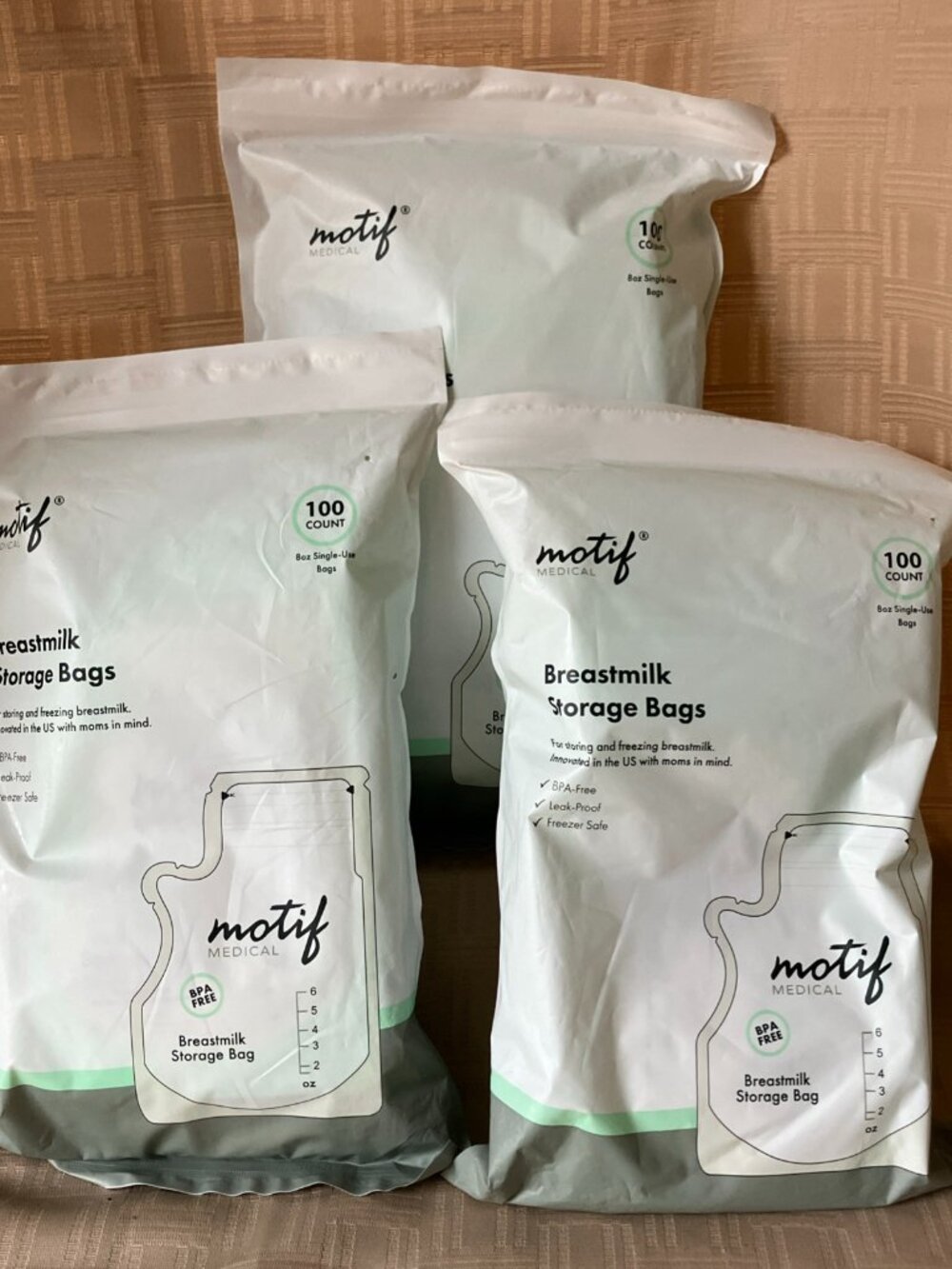Motif Medical Breast Milk Storage Bags 300 ct / 6oz Single Use BPA-Free + BONUS!